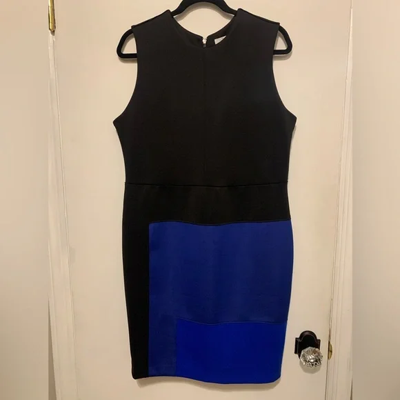 reed | Dresses | Reed Black Blue Color Block Dress Size 6 | Poshmark